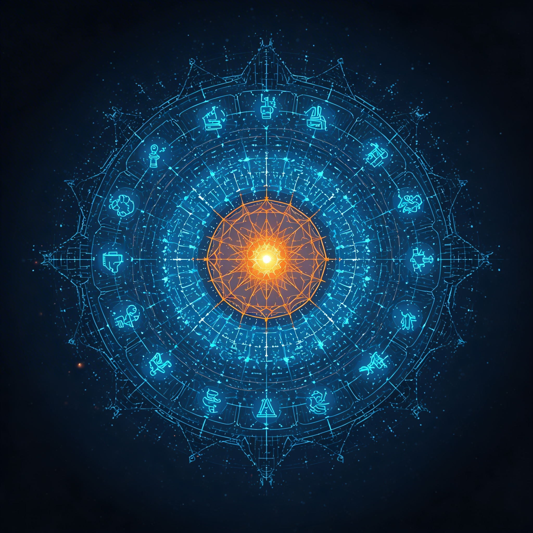 Abstract network showing go-to-market strategy and strategic positioning