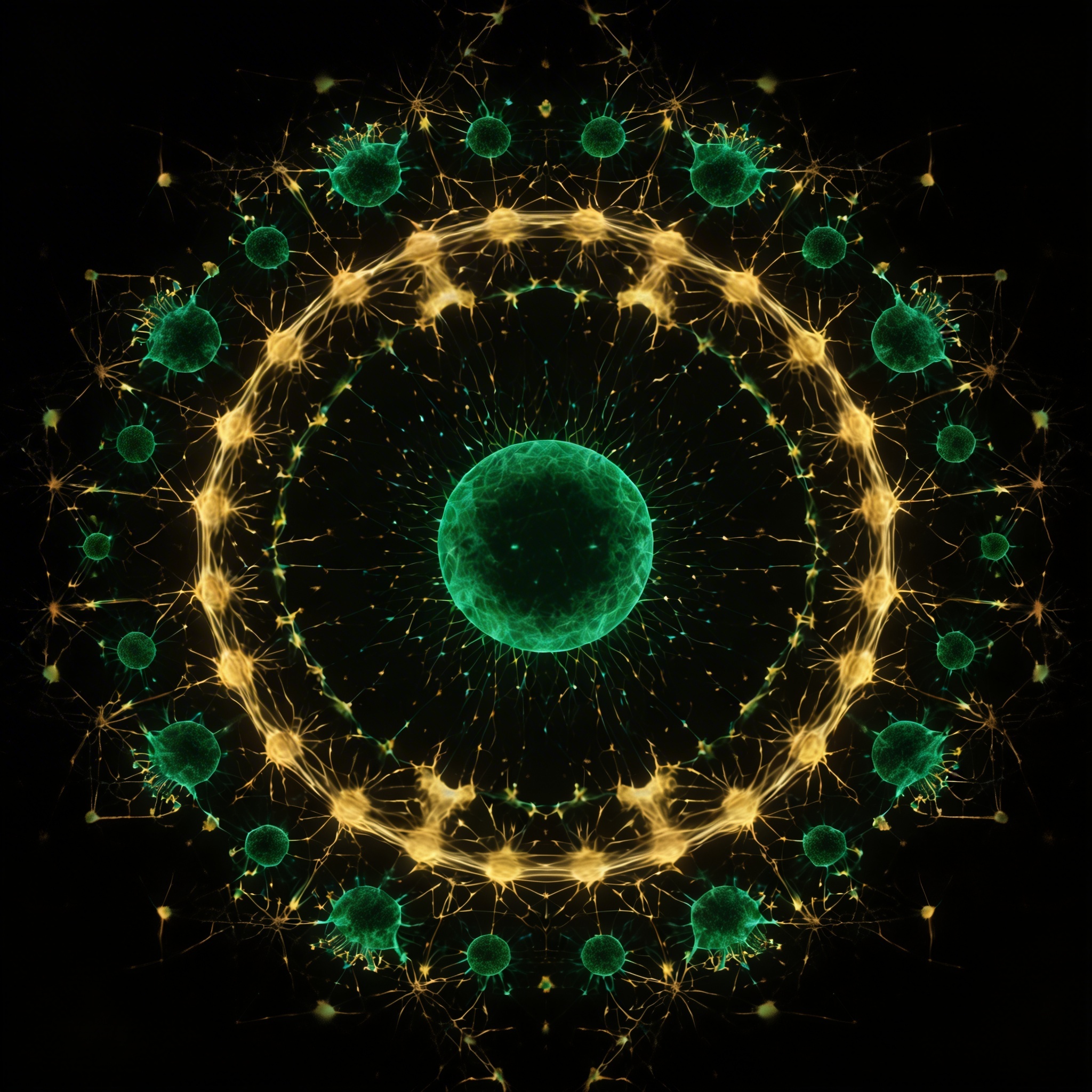 Abstract network showing ecosystem integration